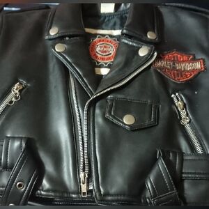 Vintage 4T Harley Davidson pleather motorcycle jacket